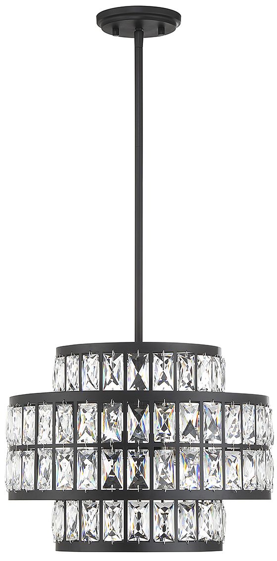 Image 2 Renzo 3-Light Pendant in Matte Black more views