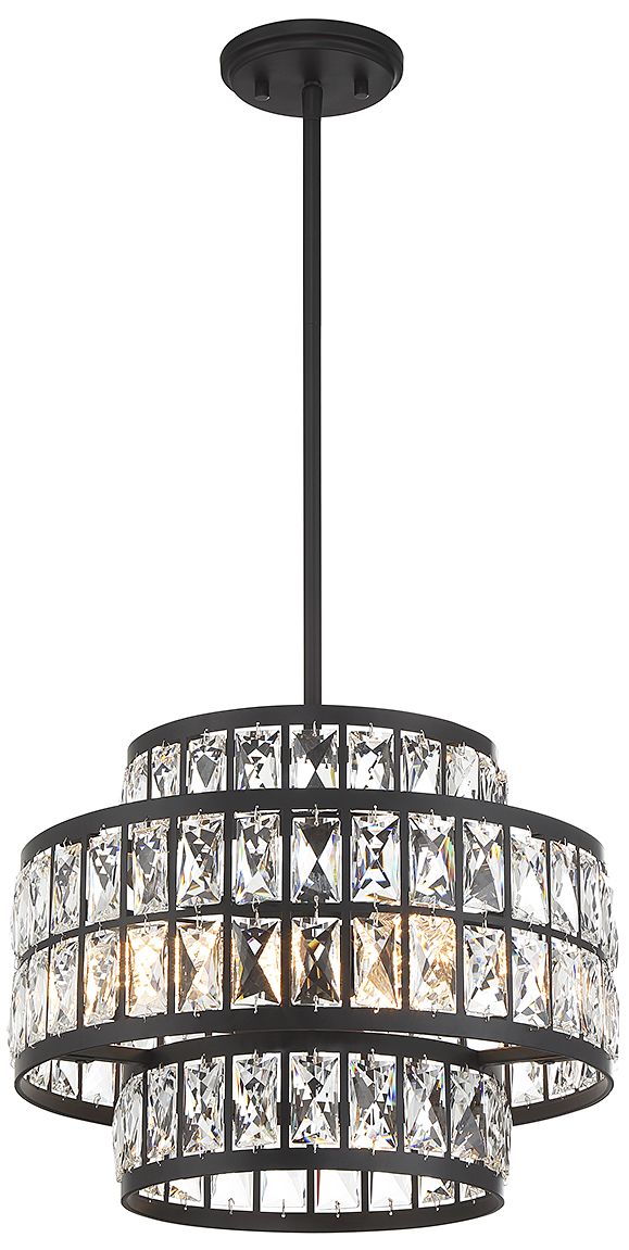 Image 3 Renzo 3-Light Pendant in Matte Black more views