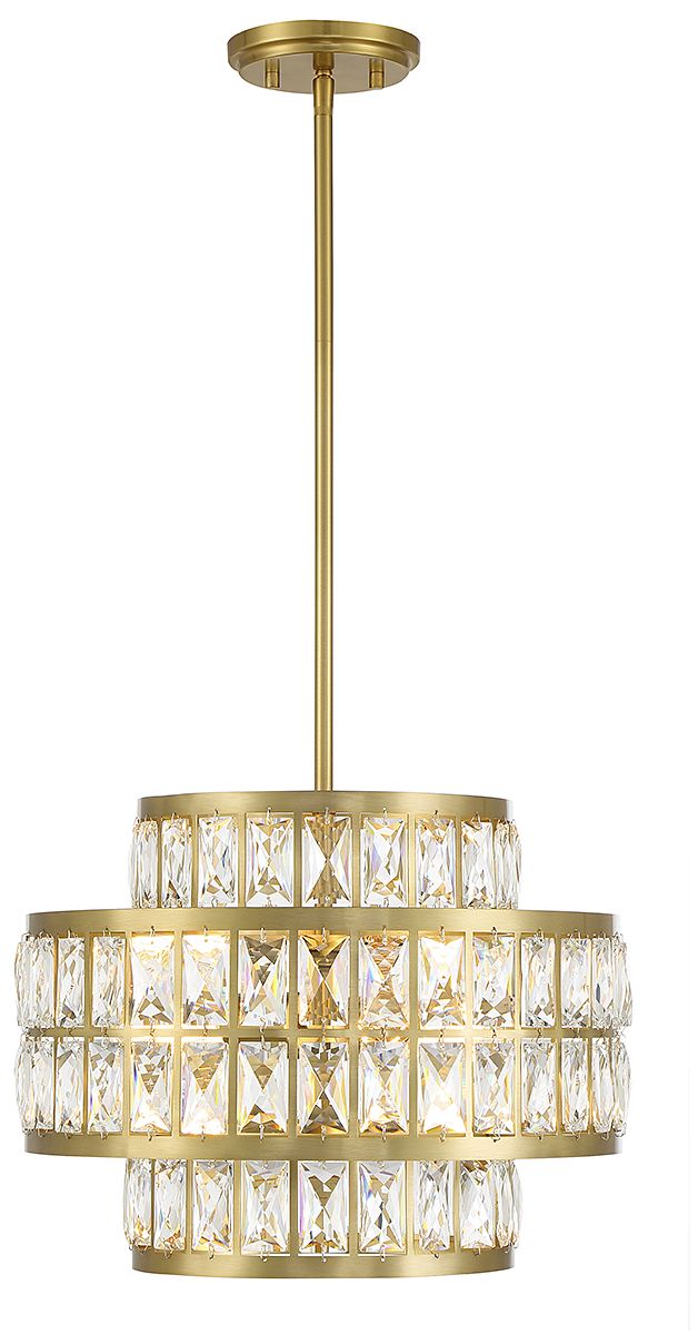 Renzo 3-Light Pendant in Warm Brass