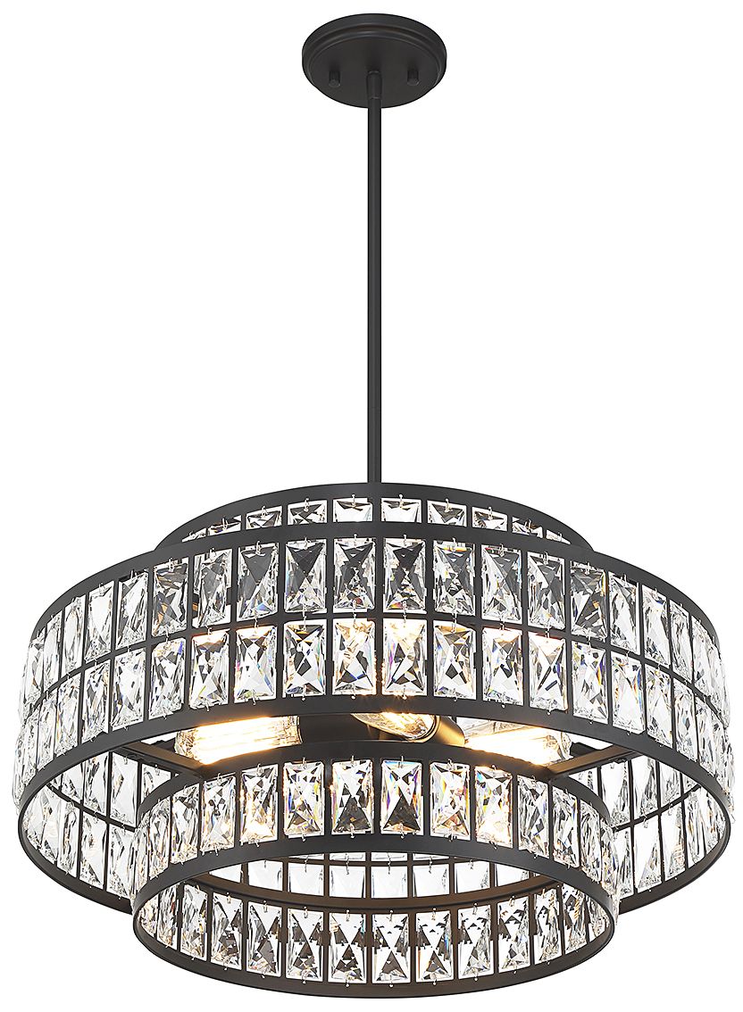 Image 4 Renzo 4-Light Pendant in Matte Black more views