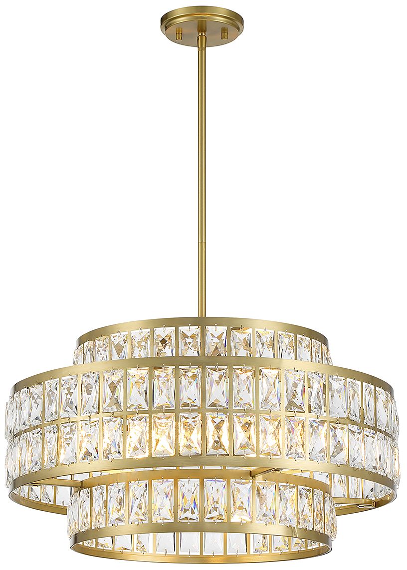 Image 3 Renzo 4-Light Pendant in Warm Brass more views