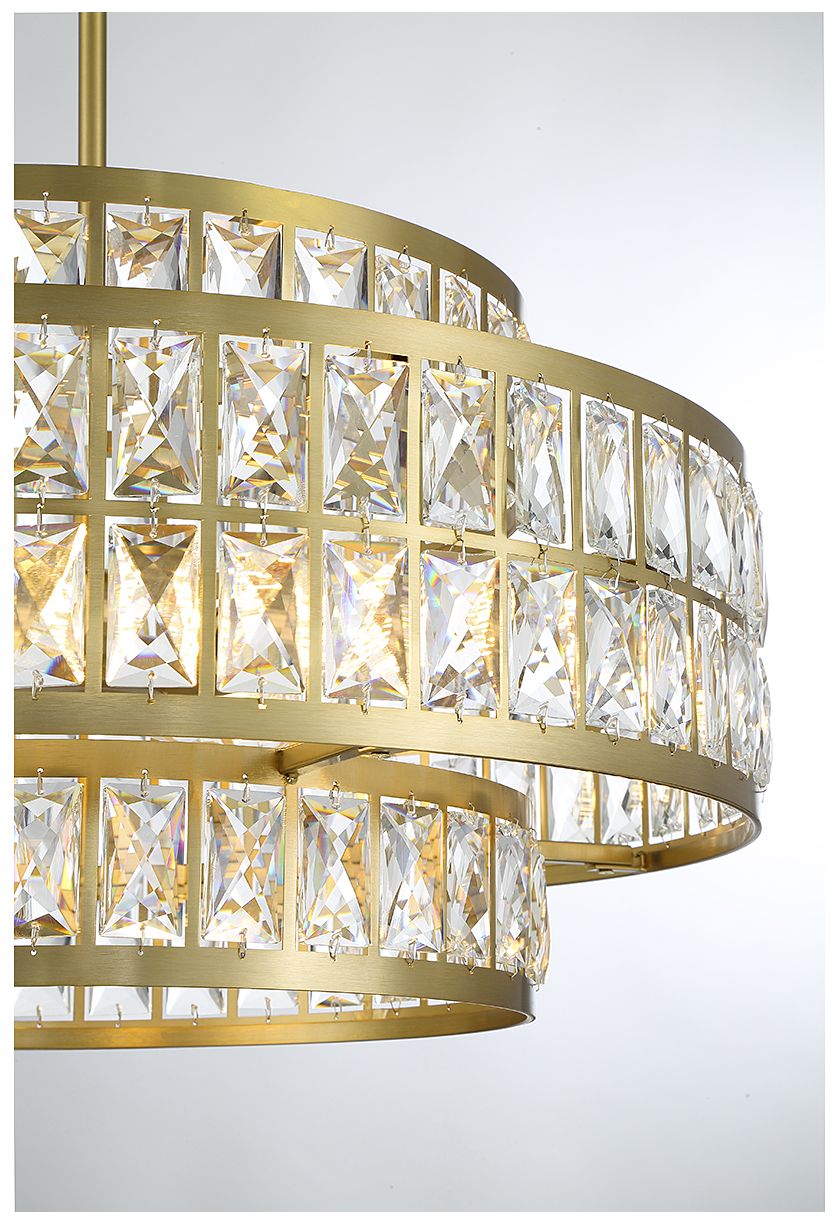 Image 5 Renzo 4-Light Pendant in Warm Brass more views