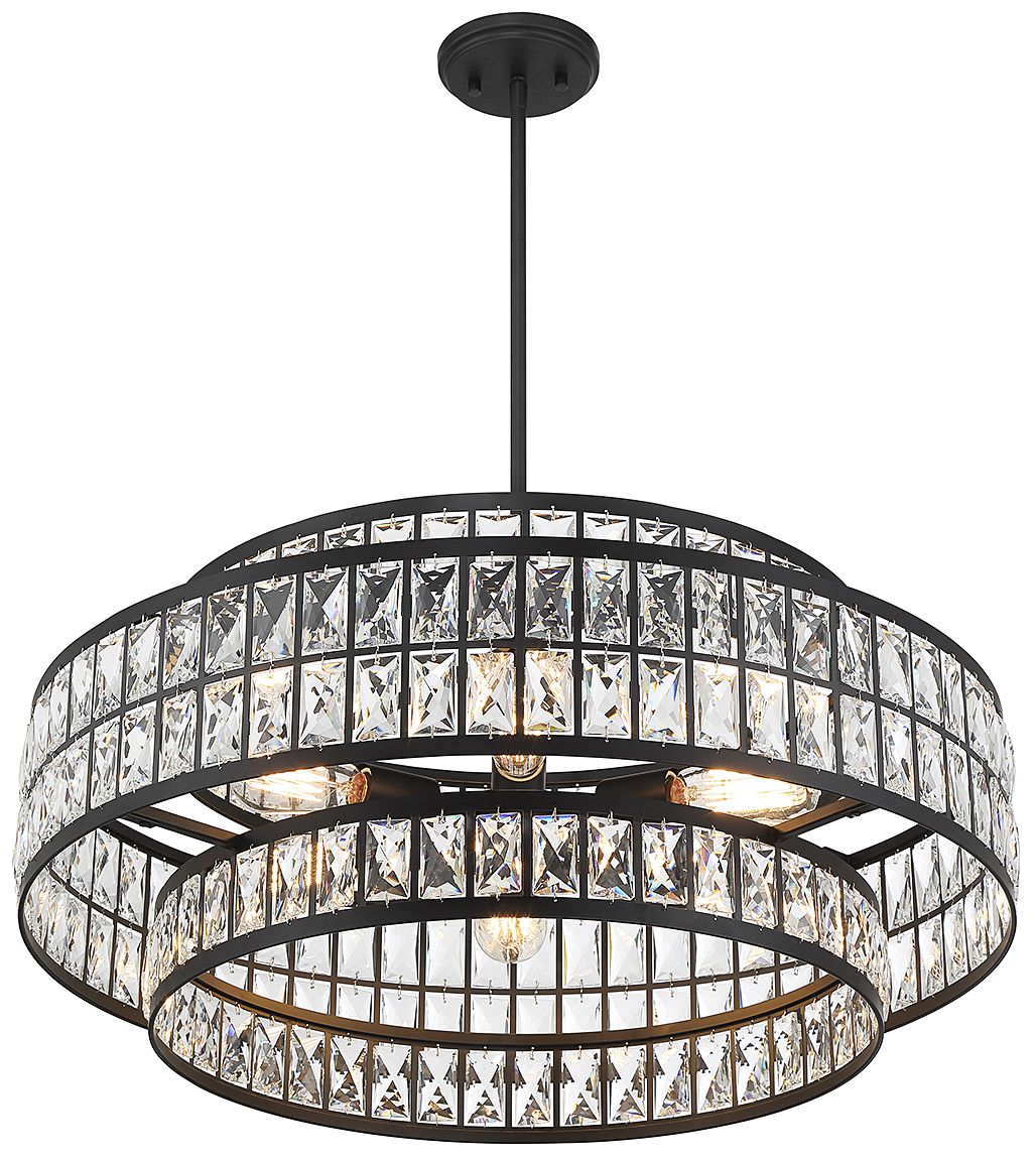Image 4 Renzo 6-Light Pendant in Matte Black more views