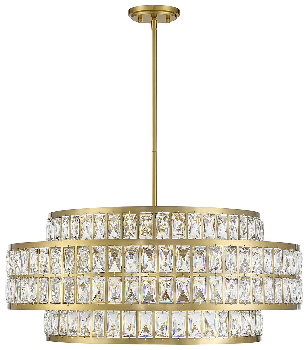 Image 2 Renzo 6-Light Pendant in Warm Brass more views