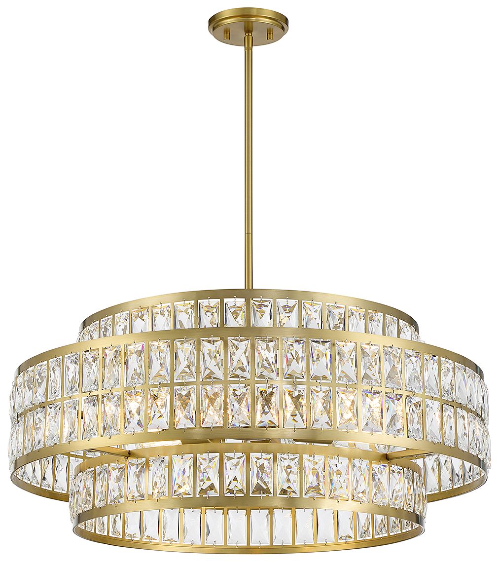 Image 3 Renzo 6-Light Pendant in Warm Brass more views