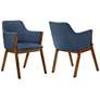 2_Renzo Blue Fabric Dining Side Chairs Set of 2