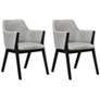 1_Renzo Set of 2 Dining Side Chairs in Light Gray Fabric and Black Wood