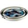 Reo Blue and Gold Round Patterned Tray Set of 2