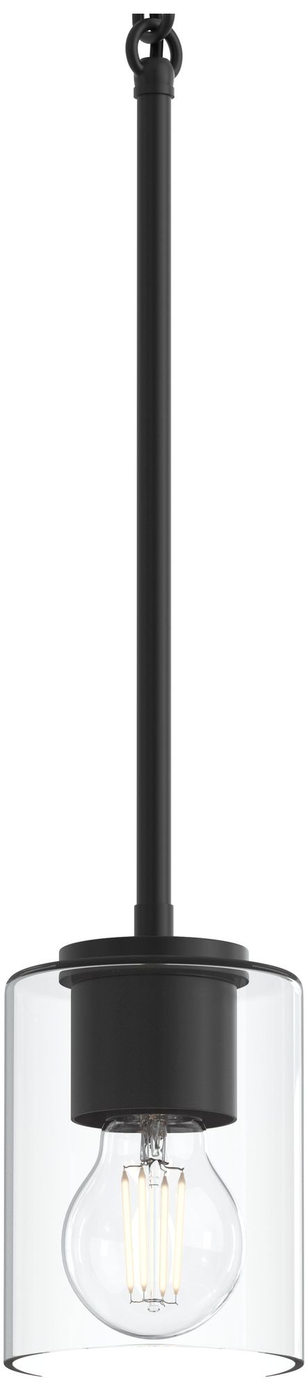 Image 7 Replay Collection 1-Light Black Mini-Pendant with Clear Glass Shade more views