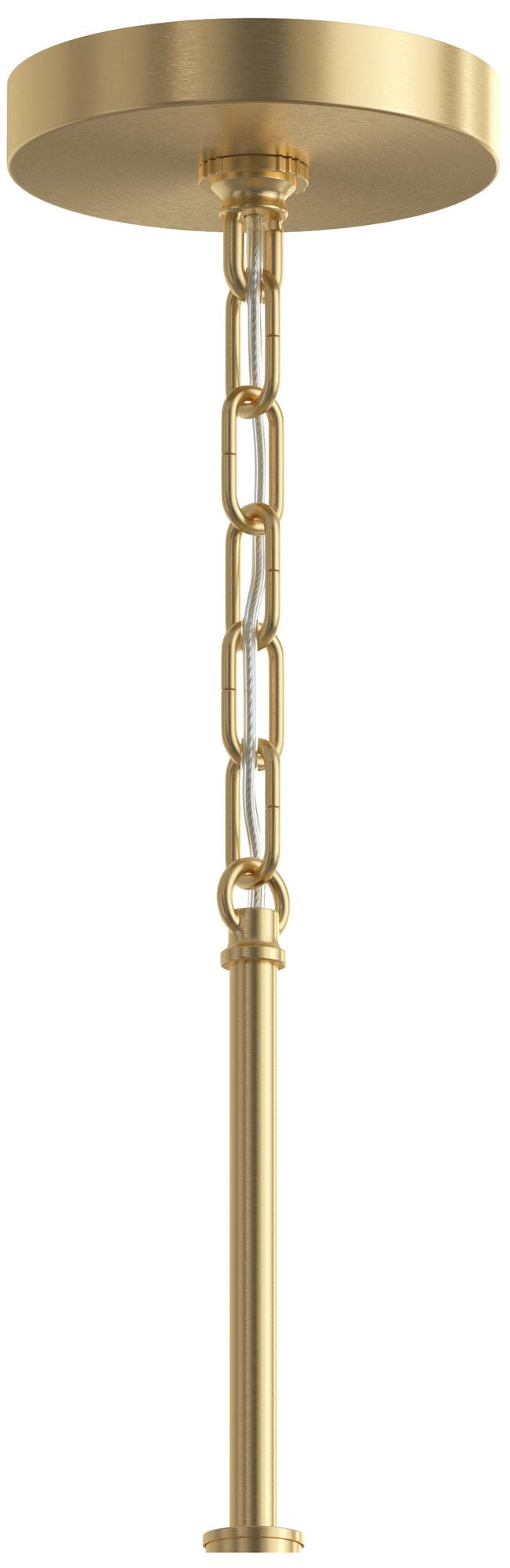 Image 6 Replay Collection 3-Light Brushed Gold Inverted Pendant with Etched Glass more views