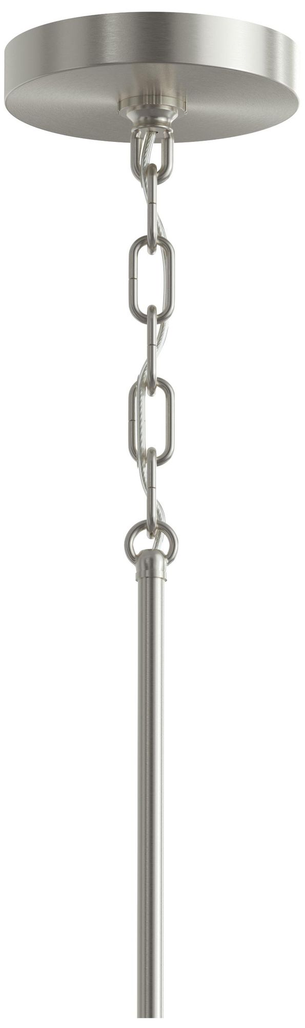 Image 6 Replay Collection 3-Light Brushed Nickel Chandelier with Clear Glass Shades more views