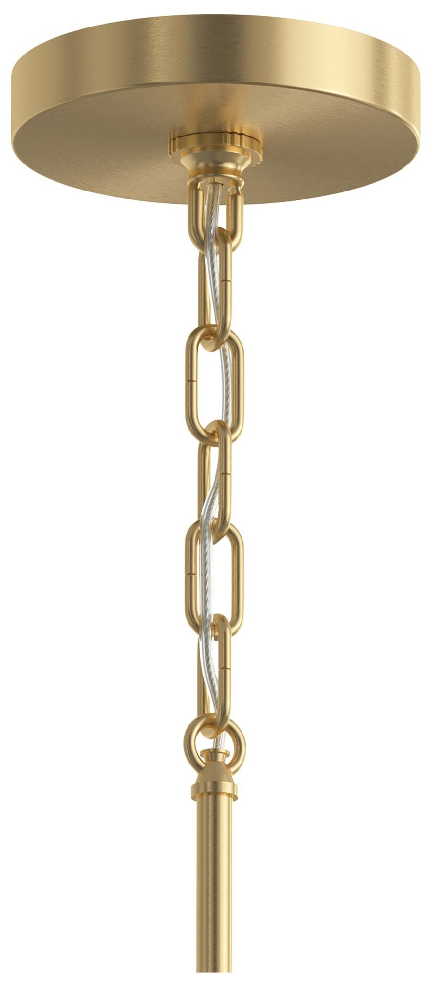 Image 6 Replay Collection 4-Light Brushed Gold Pendant with Clear Glass Shades more views