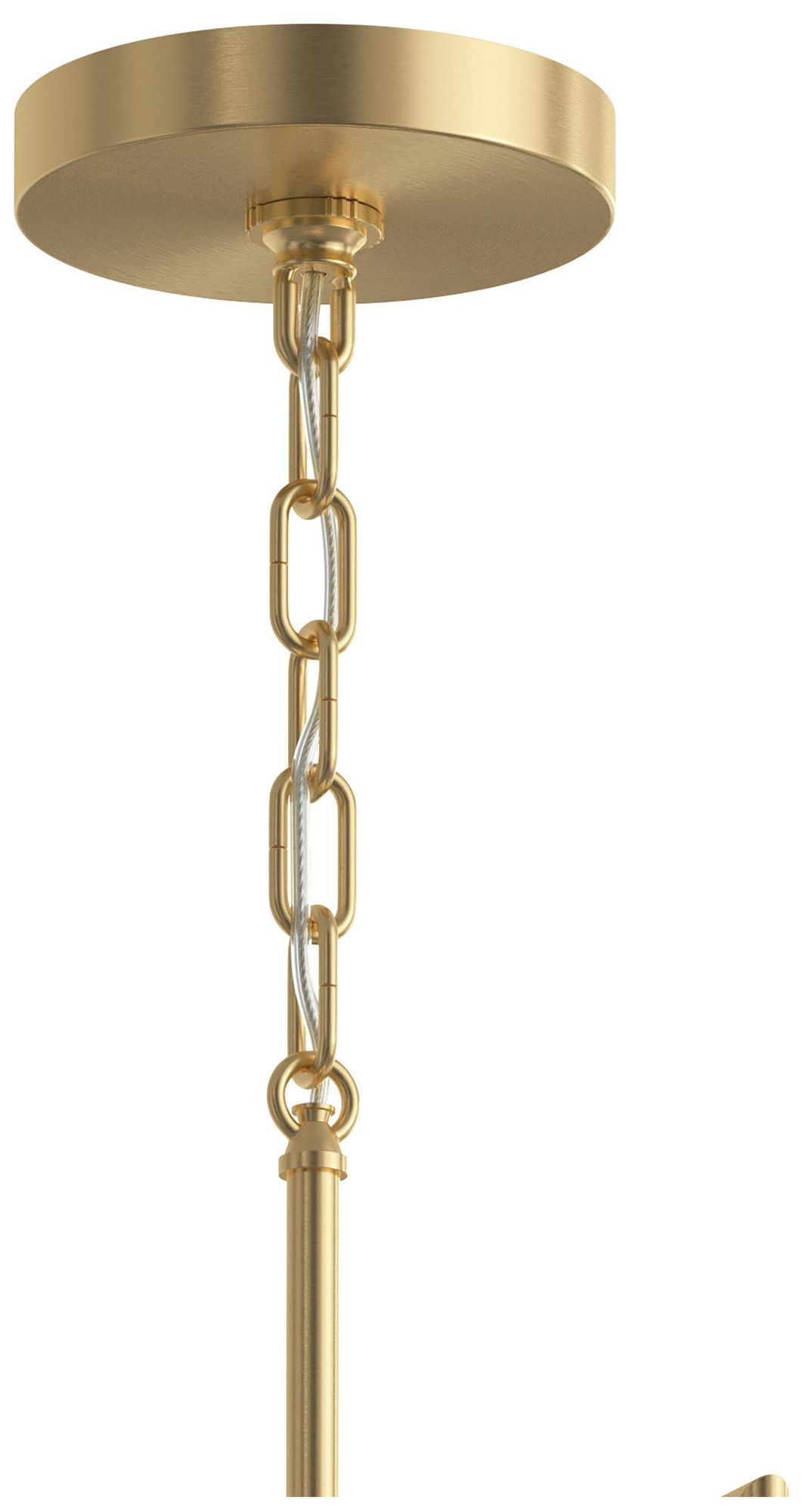 Image 6 Replay Collection 4-Light Brushed Gold Pendant with Etched Glass Shades more views