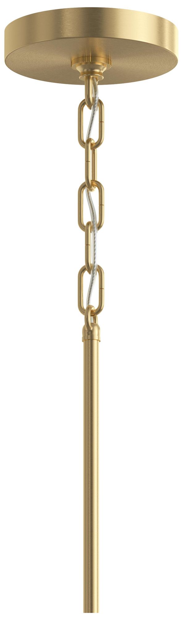 Image 6 Replay Collection 5-Light Brushed Gold Chandelier with Clear Glass Shades more views