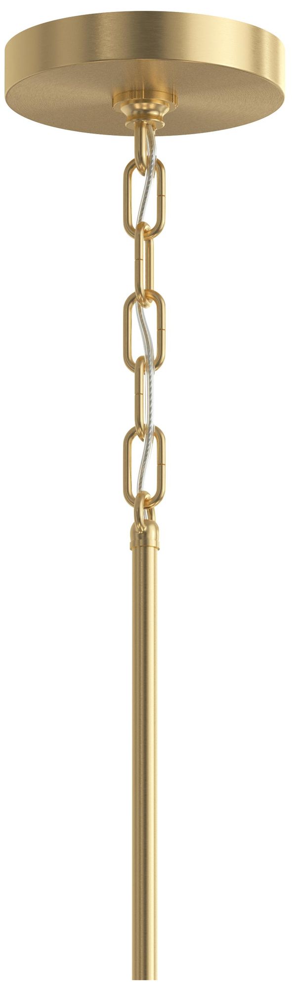 Image 6 Replay Collection 5-Light Brushed Gold Chandelier with Etched Glass Shades more views