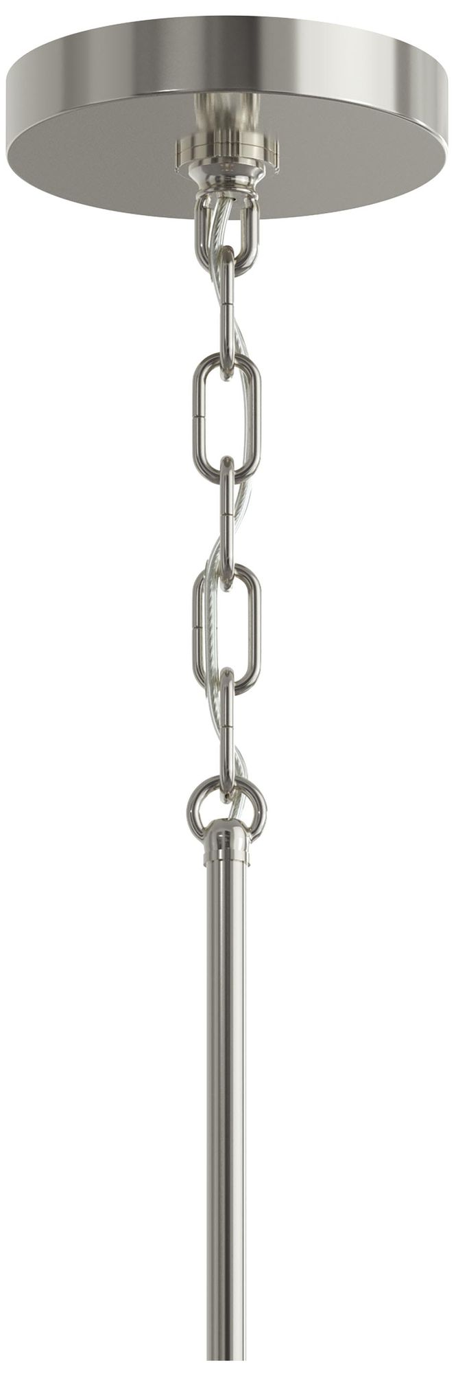 Replay Collection 9-Light 2-Tier Polished Nickel Chandelier Clear Glass