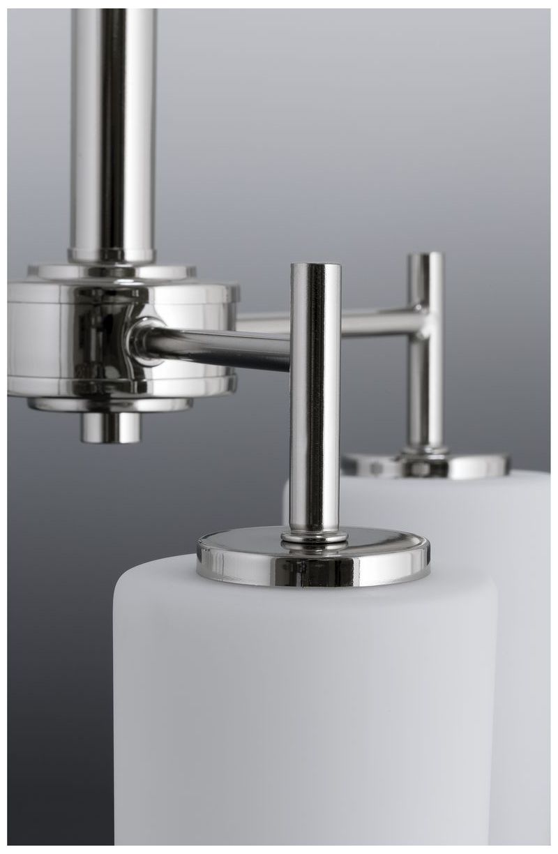 Image 7 Replay Collection Five-Light Etched White Glass Chandelier Light more views