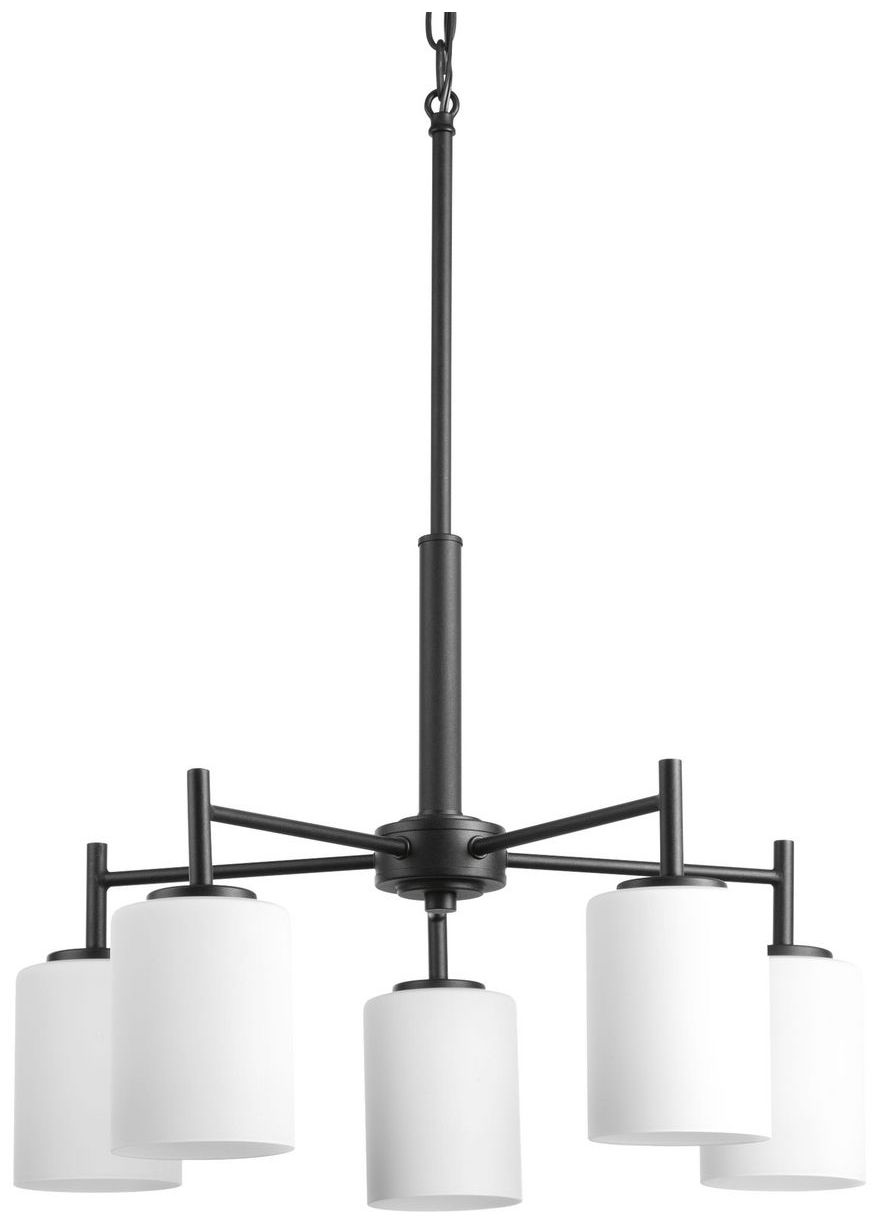 Image 5 Replay Collection Five-Light Etched White Glass Chandelier Light more views