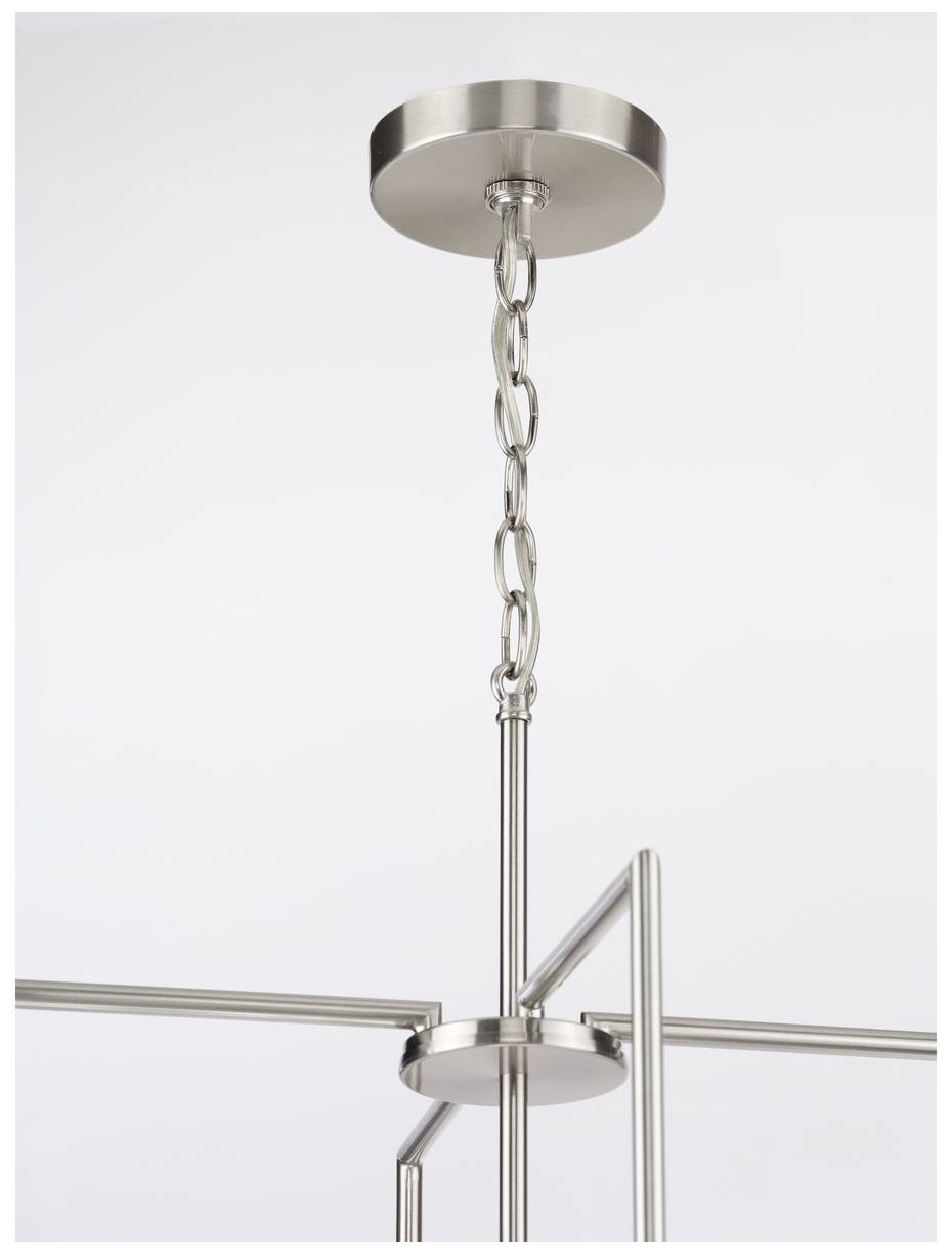 Image 3 Replay Collection Four-Light Etched White Glass Pendant Light more views