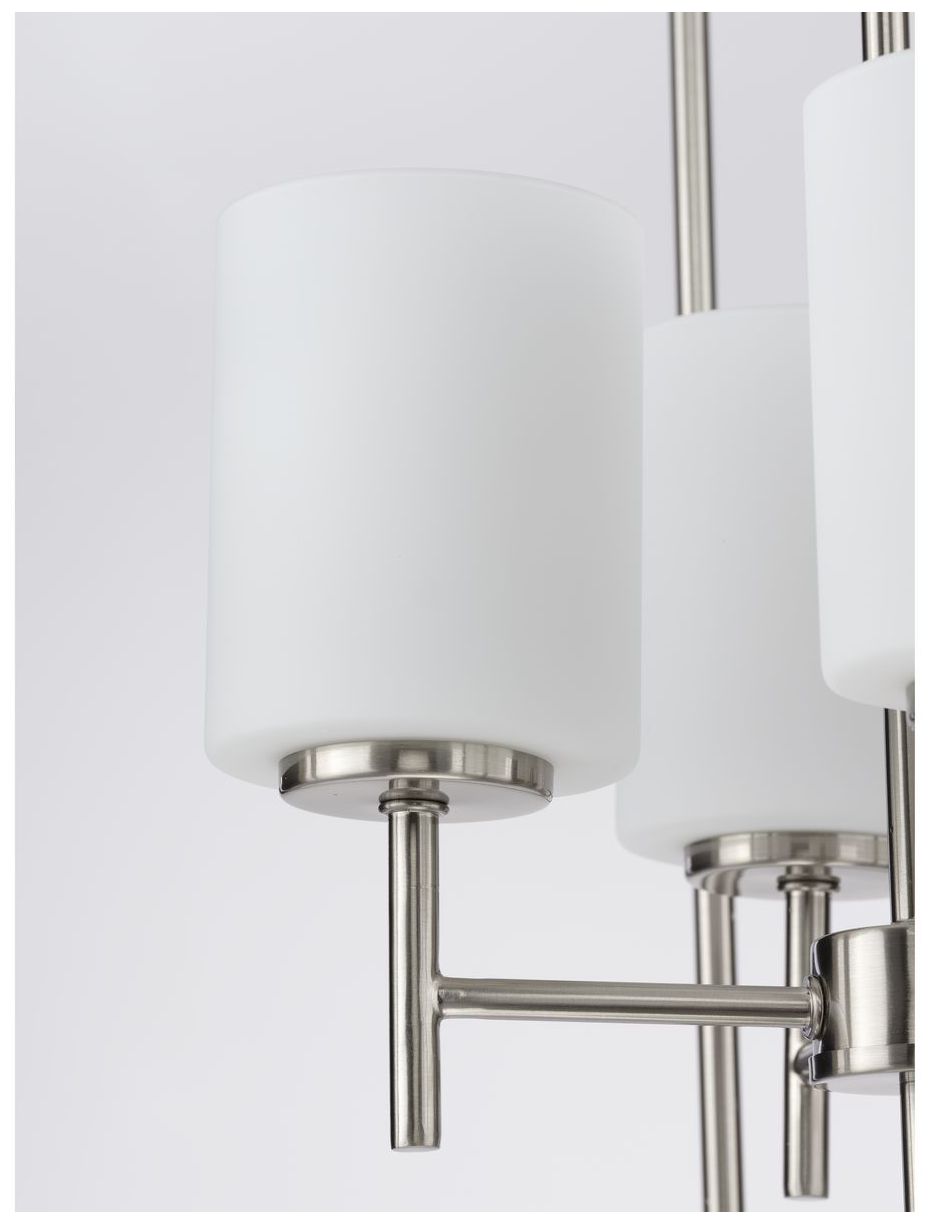 Image 5 Replay Collection Four-Light Etched White Glass Pendant Light more views