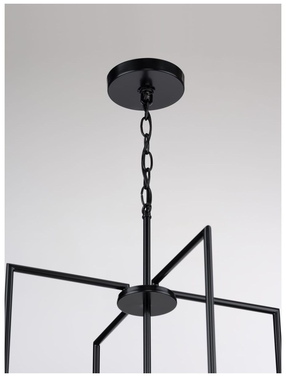 Image 3 Replay Collection Four-Light Etched White Glass Pendant Light more views
