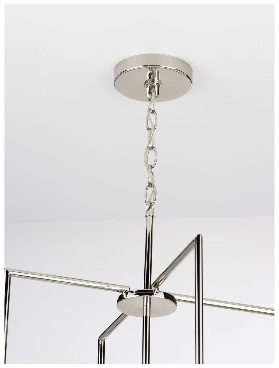Image 3 Replay Collection Four-Light Etched White Glass Pendant Light more views