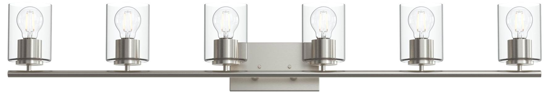 Image 7 Replay Collection Six-Light Bath & Vanity Light with Clear Glass Shades more views