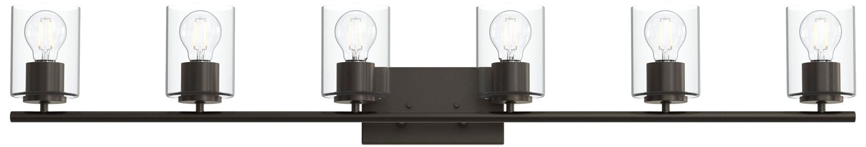 Image 7 Replay Collection Six-Light Bath & Vanity Light with Clear Glass Shades more views