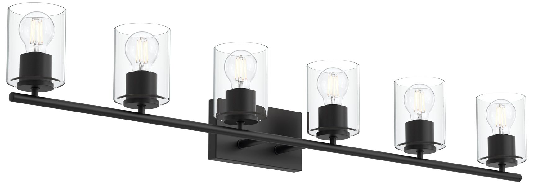 Replay Collection Six-Light Bath & Vanity Light with Clear Glass Shades