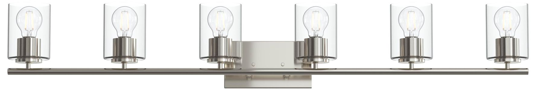 Image 7 Replay Collection Six-Light Bath & Vanity Light with Clear Glass Shades more views