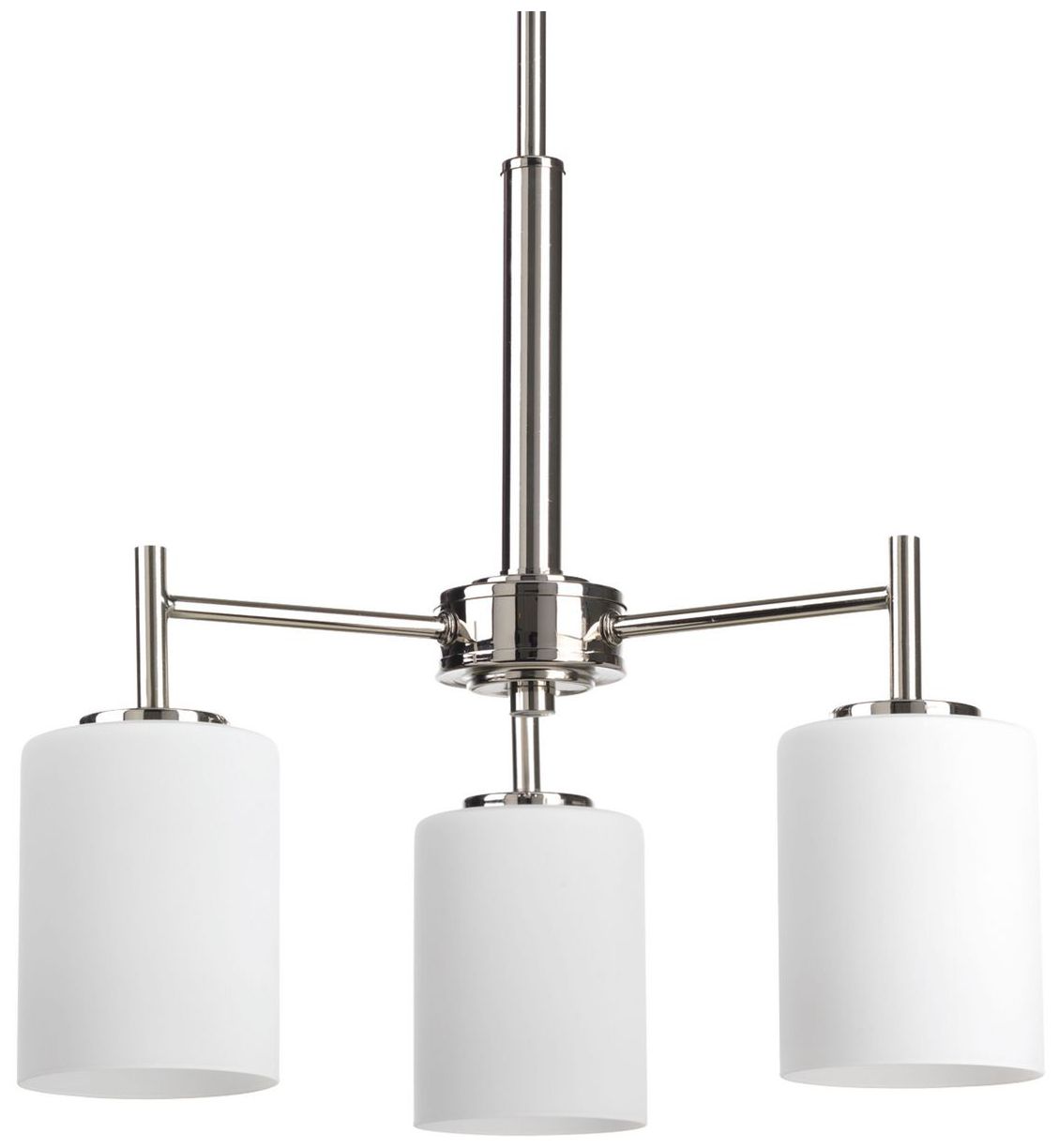 Image 2 Replay Collection Three-Light Etched White Glass Chandelier Light more views