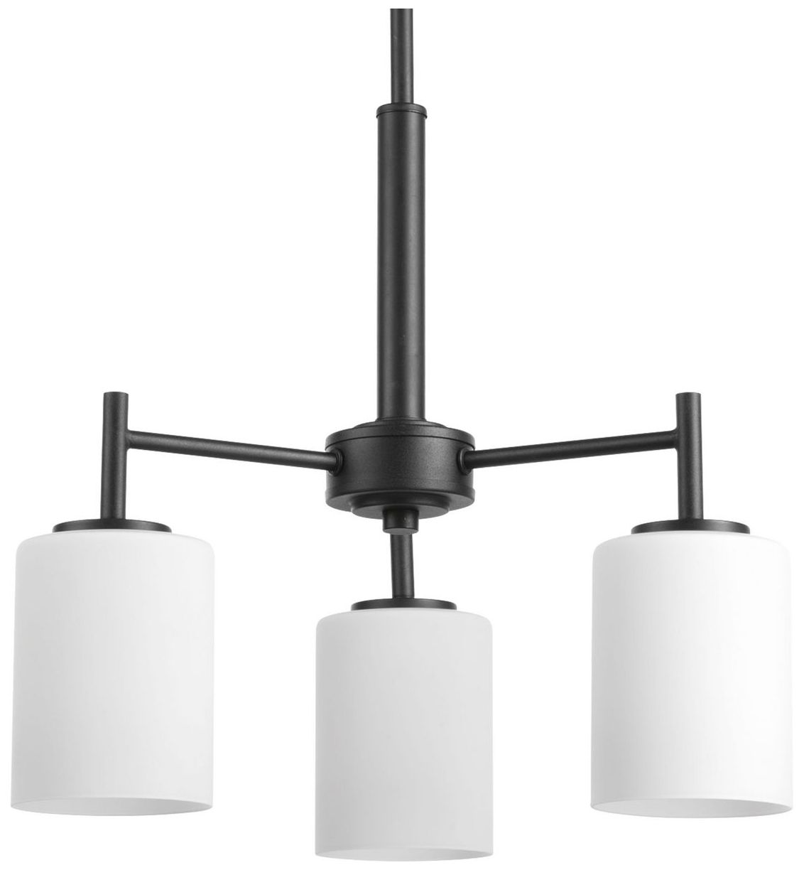Image 2 Replay Collection Three-Light Etched White Glass Chandelier Light more views