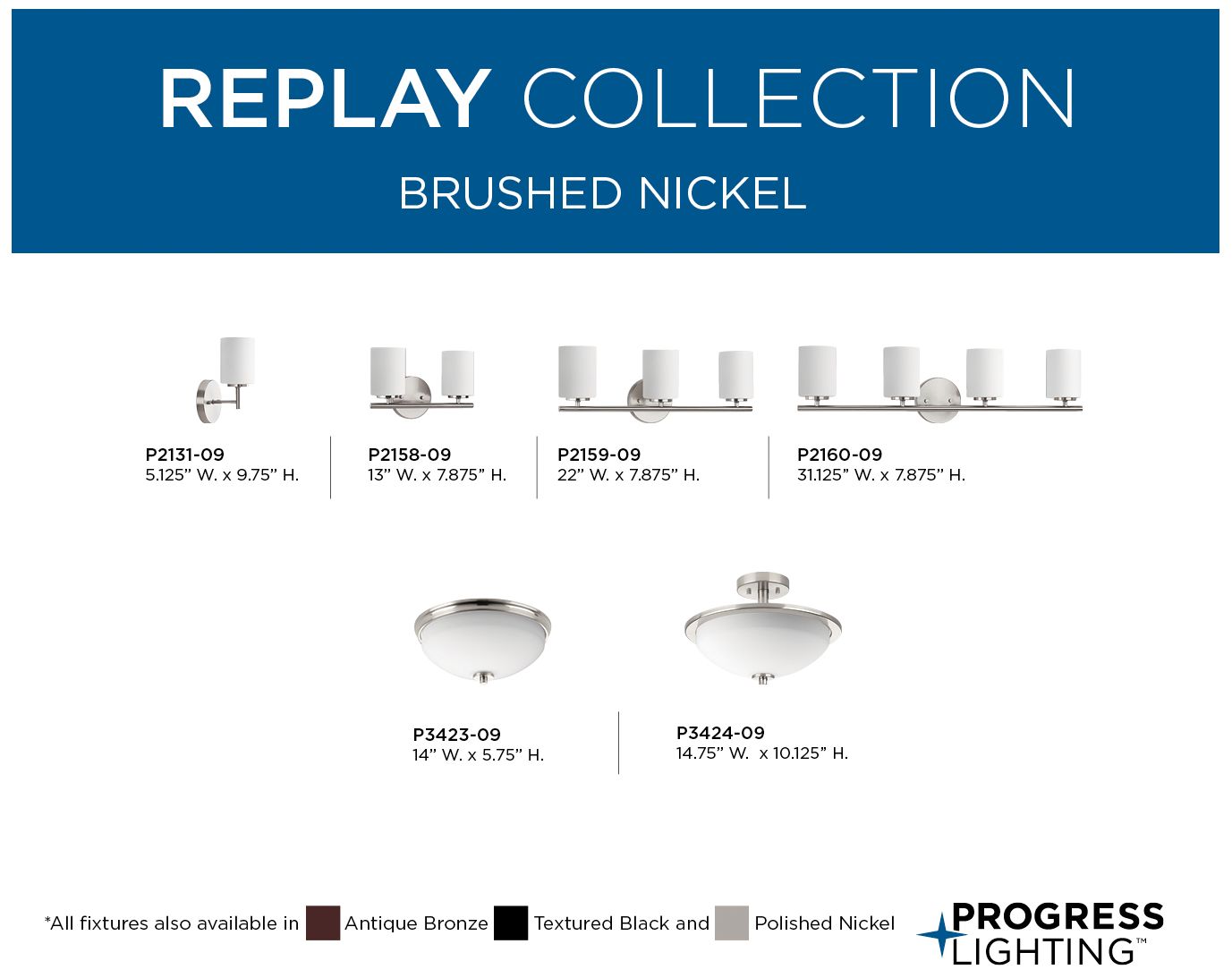 Replay Collection Two-light 14-3/4" Semi-Flush
