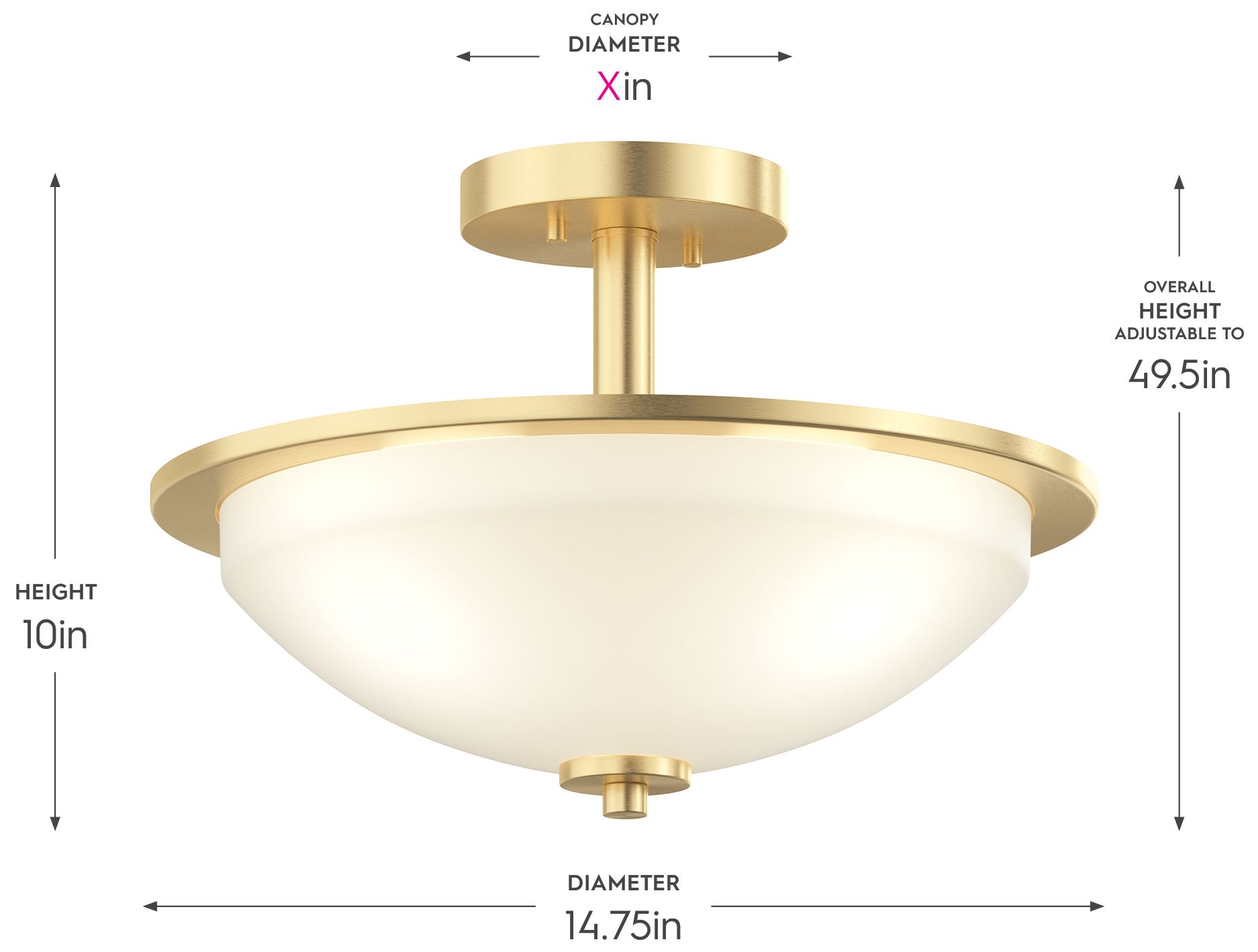 Image 5 Replay Collection Two-light 14-3/4" Semi-Flush more views