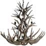Reproduction Antler 29"W Natural Brown 9-Light Chandelier