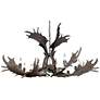 Reproduction Antler 51"W Natural Brown 12-Light Chandelier