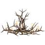 Reproduction Antler 66"W Natural Brown 12-Light Chandelier