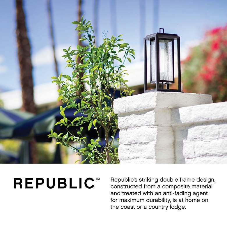 Image 7 Republic 16.5" High Black Marine Finish Pier Mount Landscape Light more views