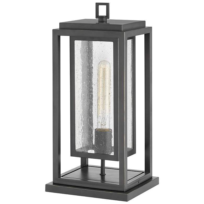 Image 1 Republic 16 1/2 inch High Black Outdoor Post Light