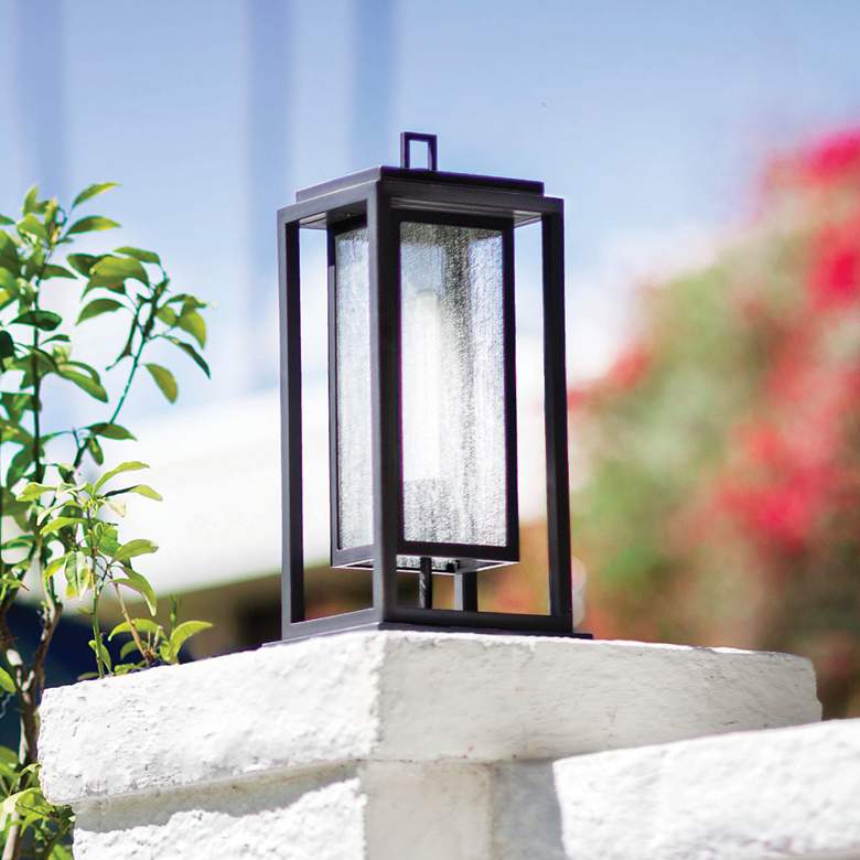 Image 1 Republic 16 1/2" High Black Outdoor Post Light