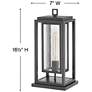 5_Republic 16 1/2" High Black Outdoor Post Light more views
