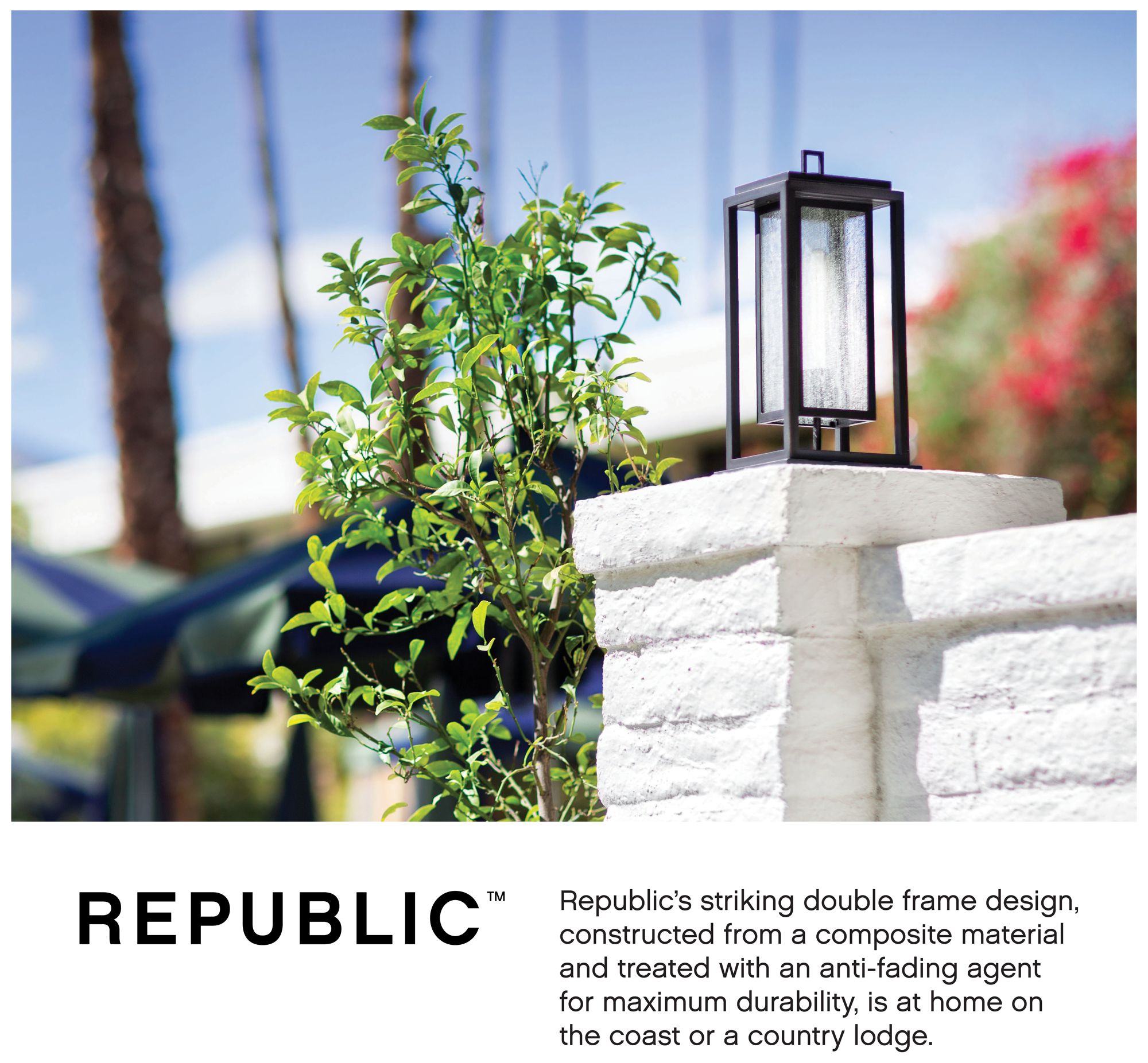 Republic 16 1/2" High Black Outdoor Post Light