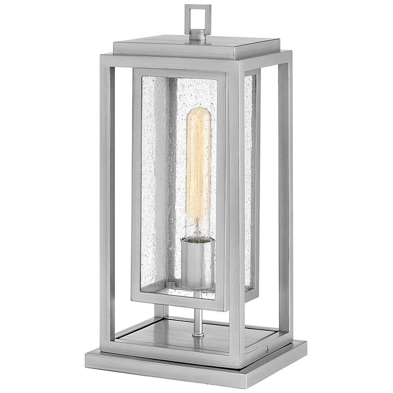 Image 2 Republic 16 1/2" High Satin Nickel 5W Outdoor Post Light more views
