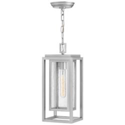 Republic 16 3/4" High Satin Nickel LED Outdoor Hanging Light