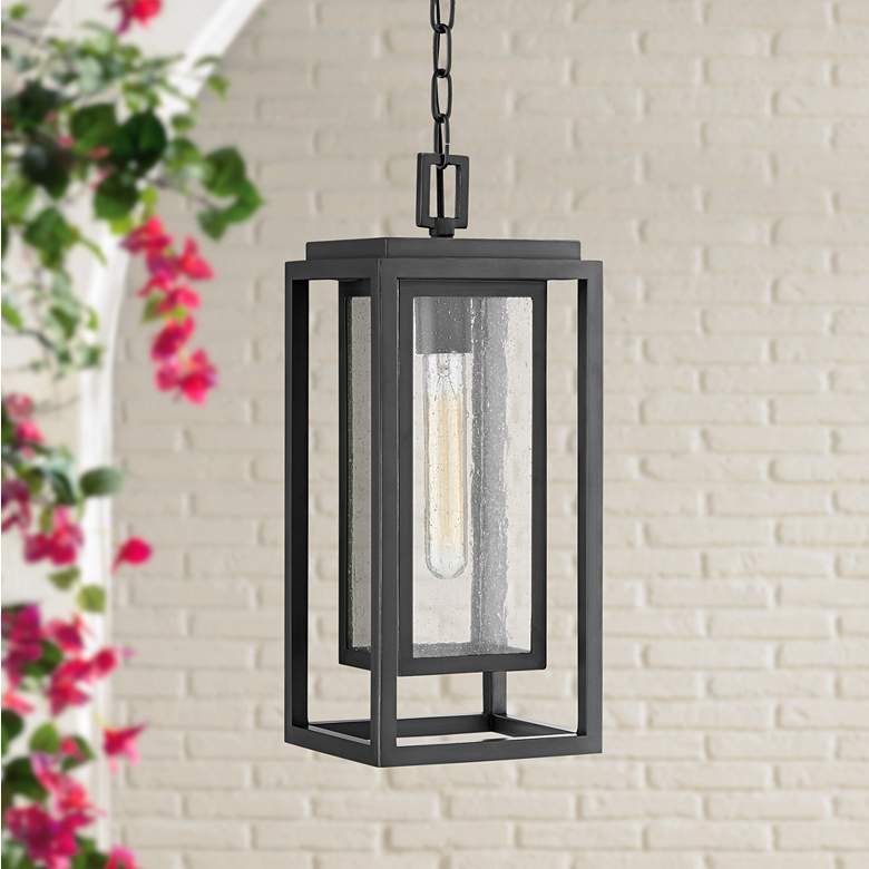 Image 1 Republic 16 3/4 inchH Oil-Rubbed Bronze Outdoor Hanging Light