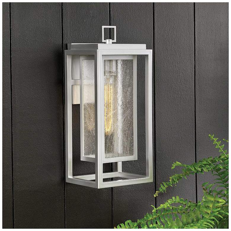 Image 1 Republic 16" High Satin Nickel 12V Outdoor Wall Light