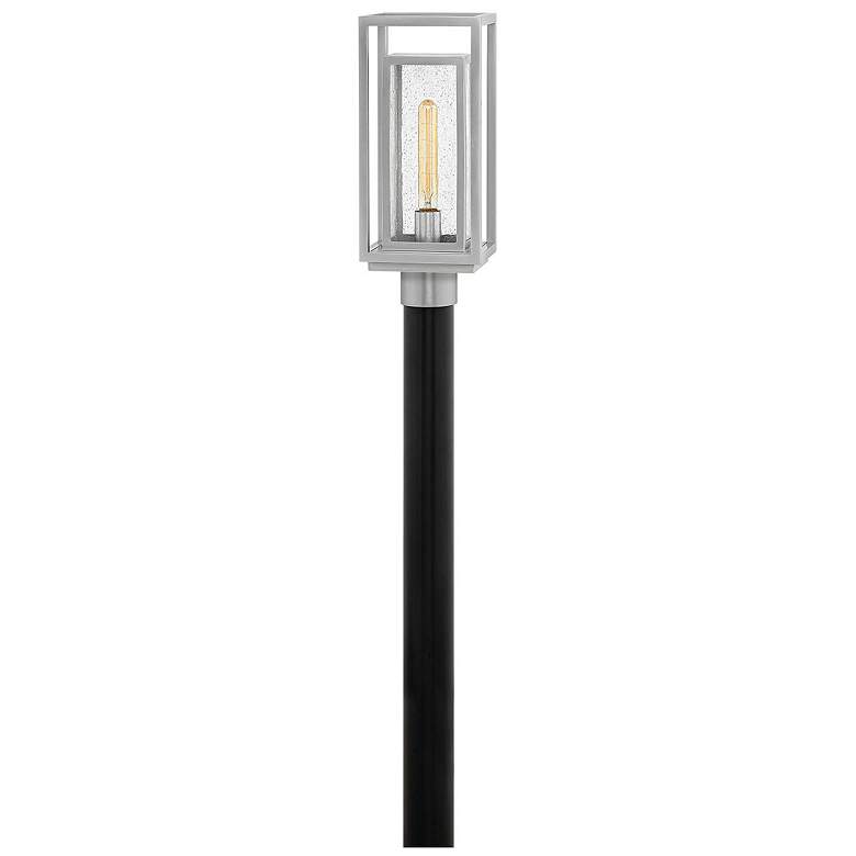 Image 1 Republic 17 inch High Satin Nickel 5 Watts Outdoor Post Light