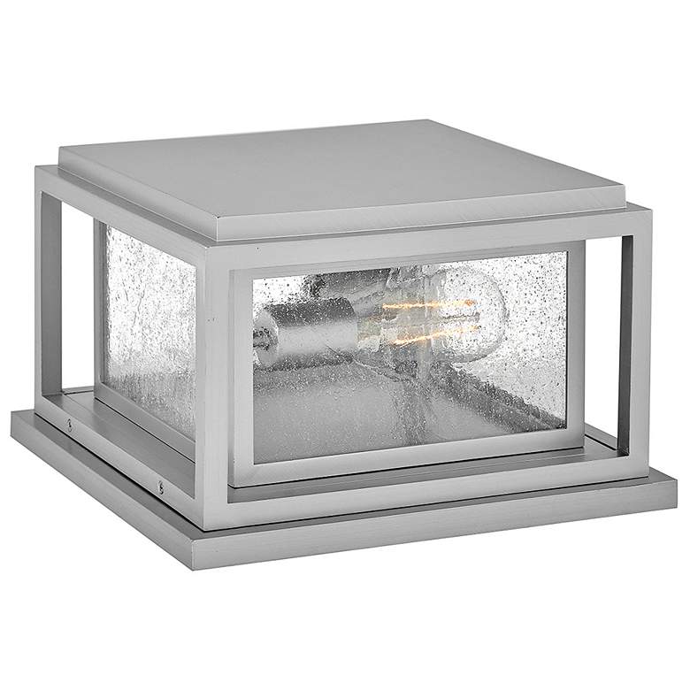 Image 1 Republic 7 1/2" High Satin Nickel 2-Light Pier Mount Light