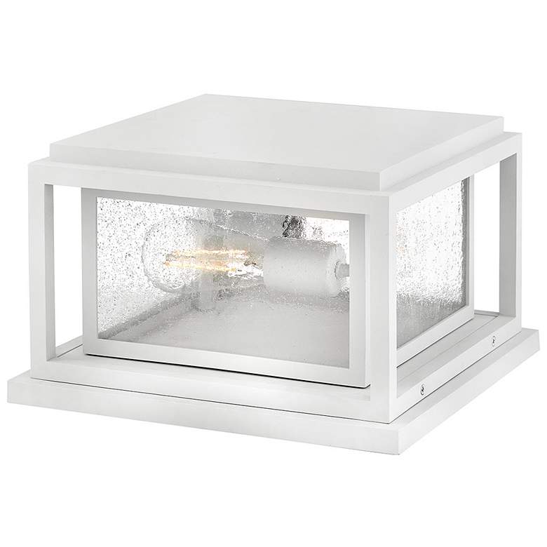 Image 1 Republic 7 1/2" High White 2-Light Outdoor Pier Mount Light
