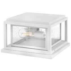 Republic 7 1/2" High White 2-Light Outdoor Pier Mount Light